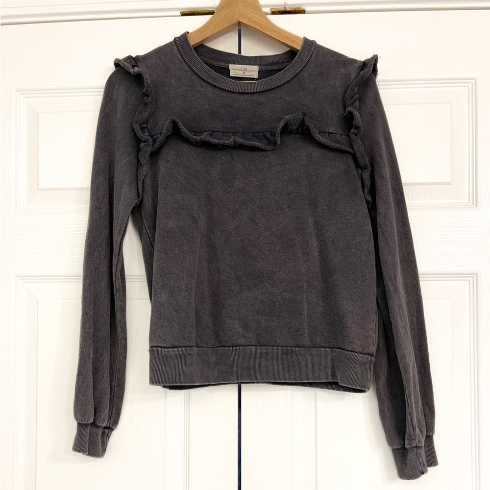 Anthropologie t.la adorable ruffled sweatshirt